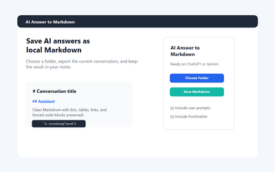 AI Answer to Markdown
